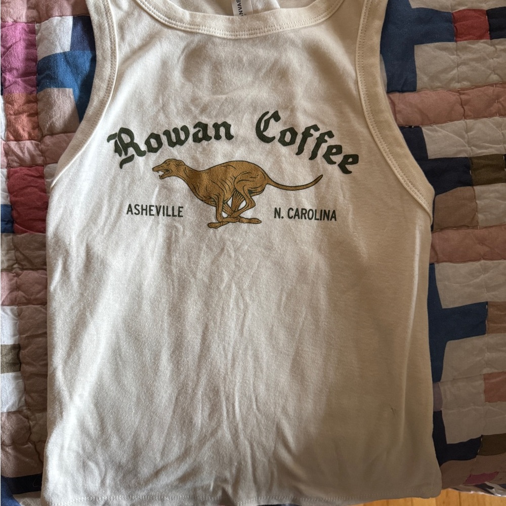 Rowan Coffee Asheville crop Tank size XL. Runs small. Typical large